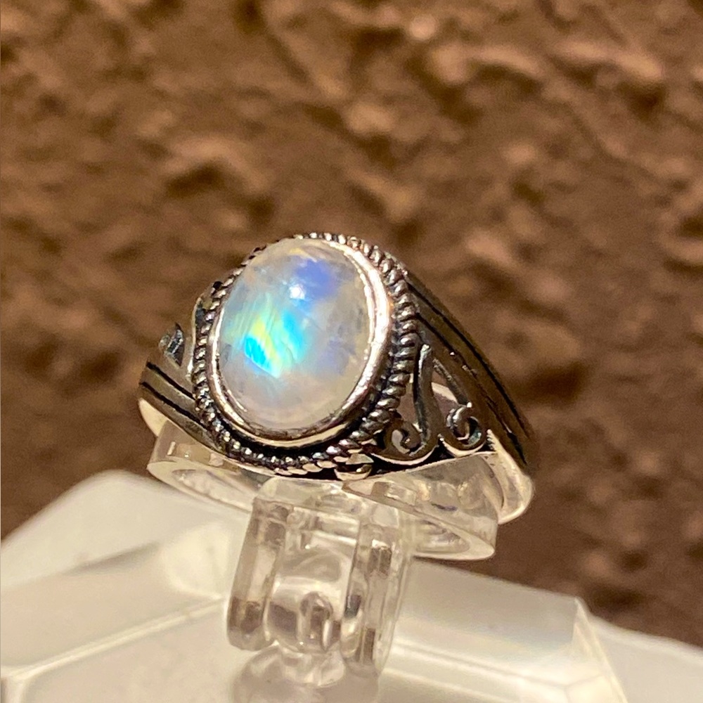 Moonstone Sterling Silver Ring S925